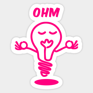 Funny yoga T-shirt - Ohm, the road to Enlightenment Sticker